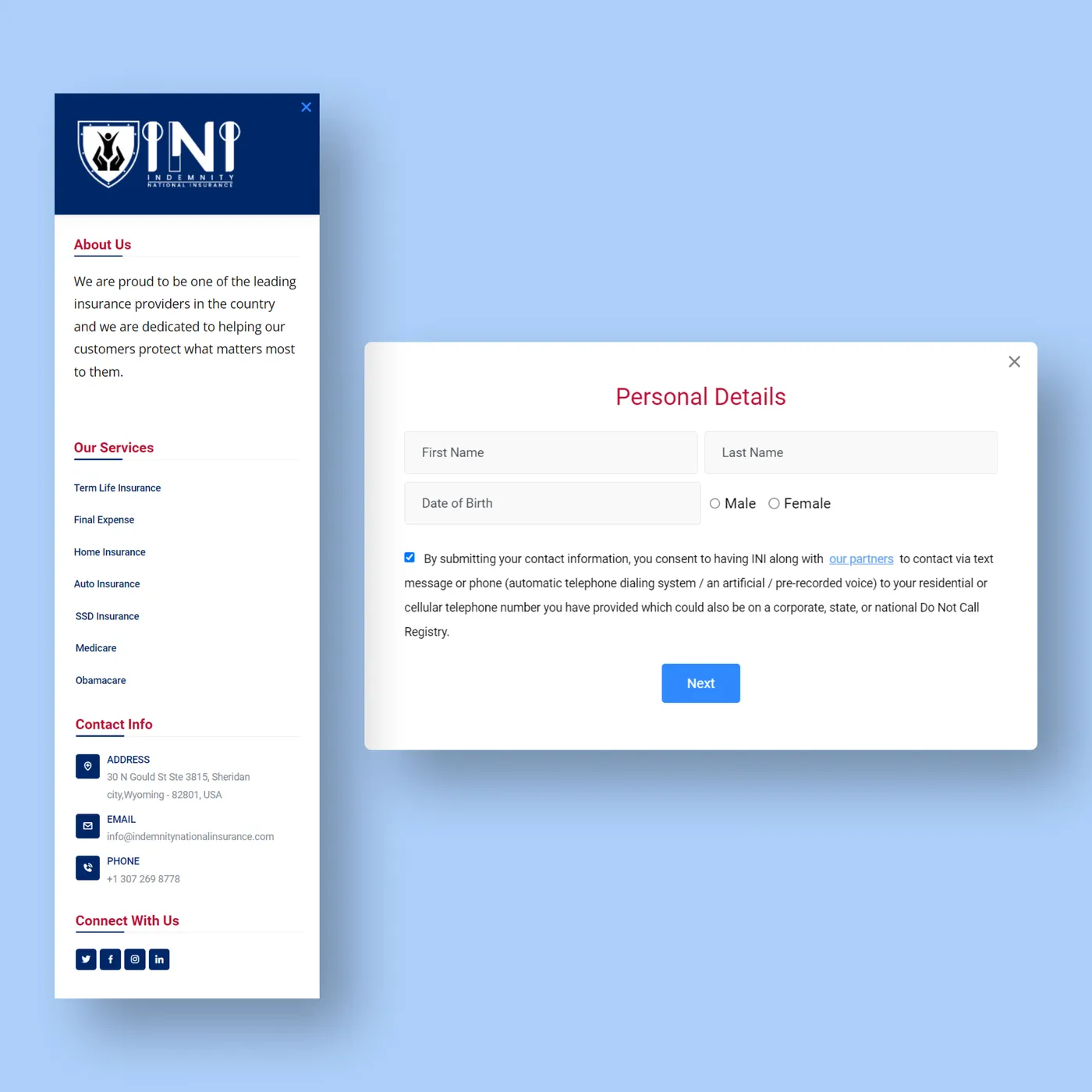 INI Website screenshot 4